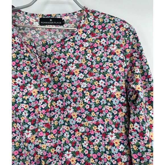 Pomander Place by Tuckernuck Ditsy Floral Lucy Mini Dress sz XS Tiered Tie Waist - Picture 2 of 8